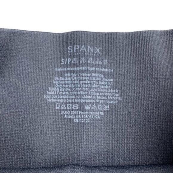 Spanx Look at Me Now Camo Blue Seamless Leggings Womens Size Small - Picture 4 of 7